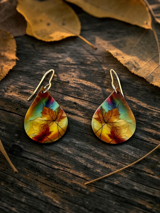 Fall Earrings Wooden Colorful Fall Earrings copy