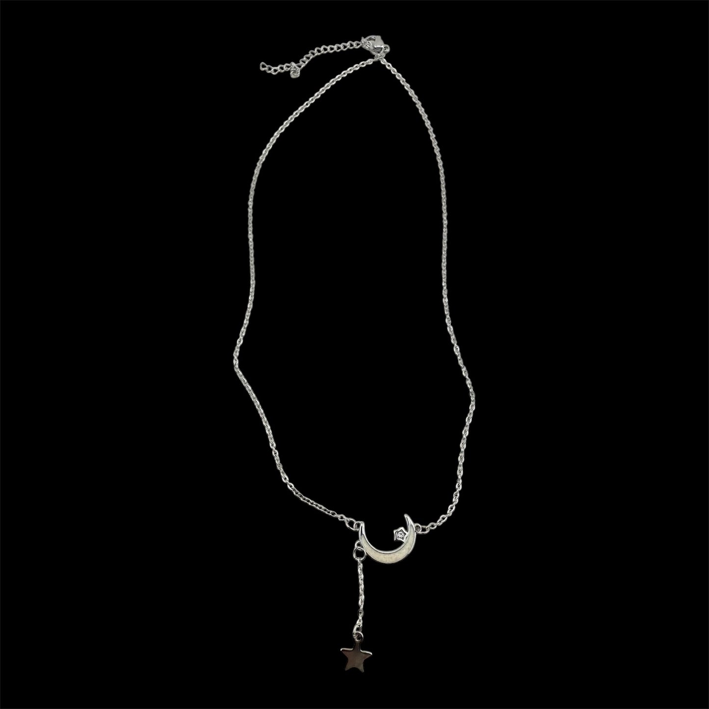 Celestial Dreams Moon & Star  Stainless Steel Necklace