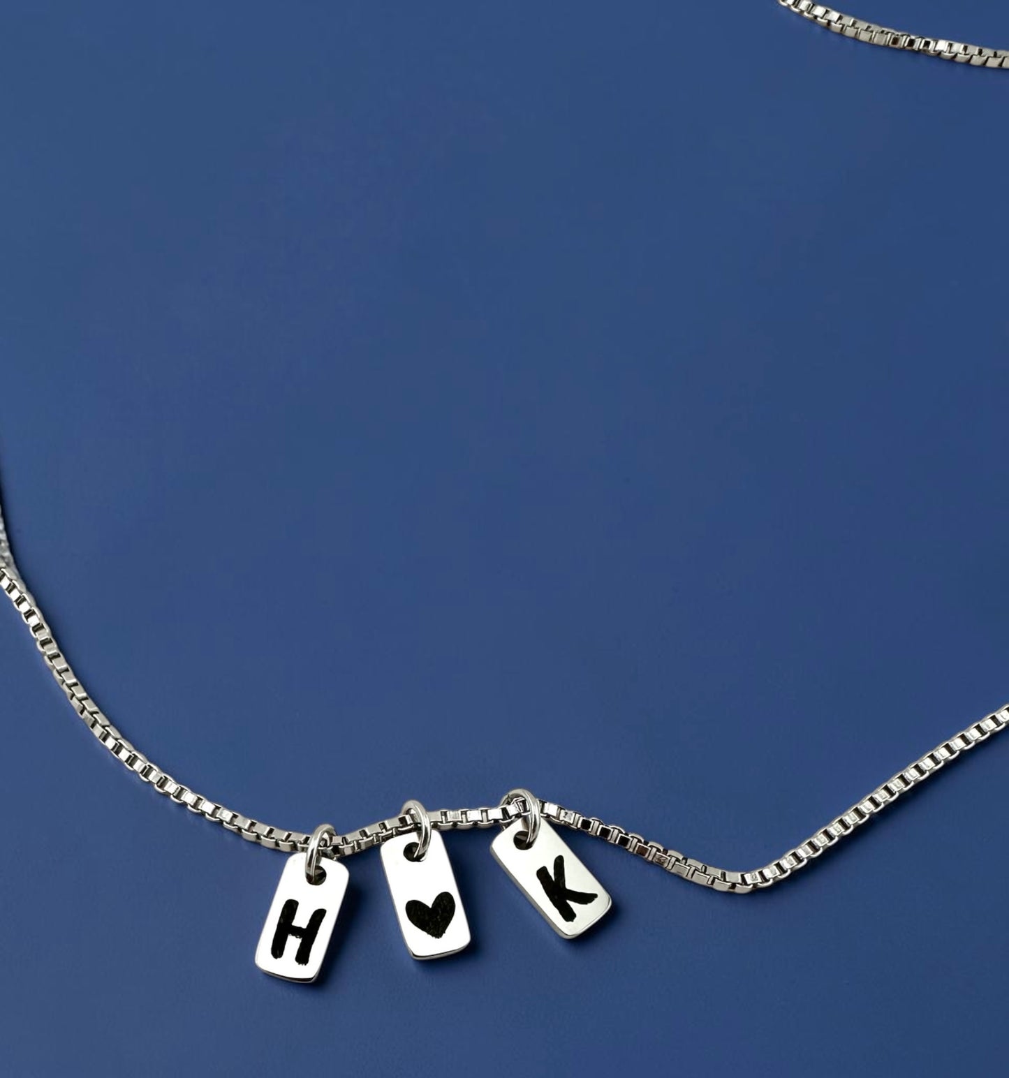Personalized Initial Charm Necklace. Custom Letter Necklace. Minimalist Stainless Steel Name Necklace