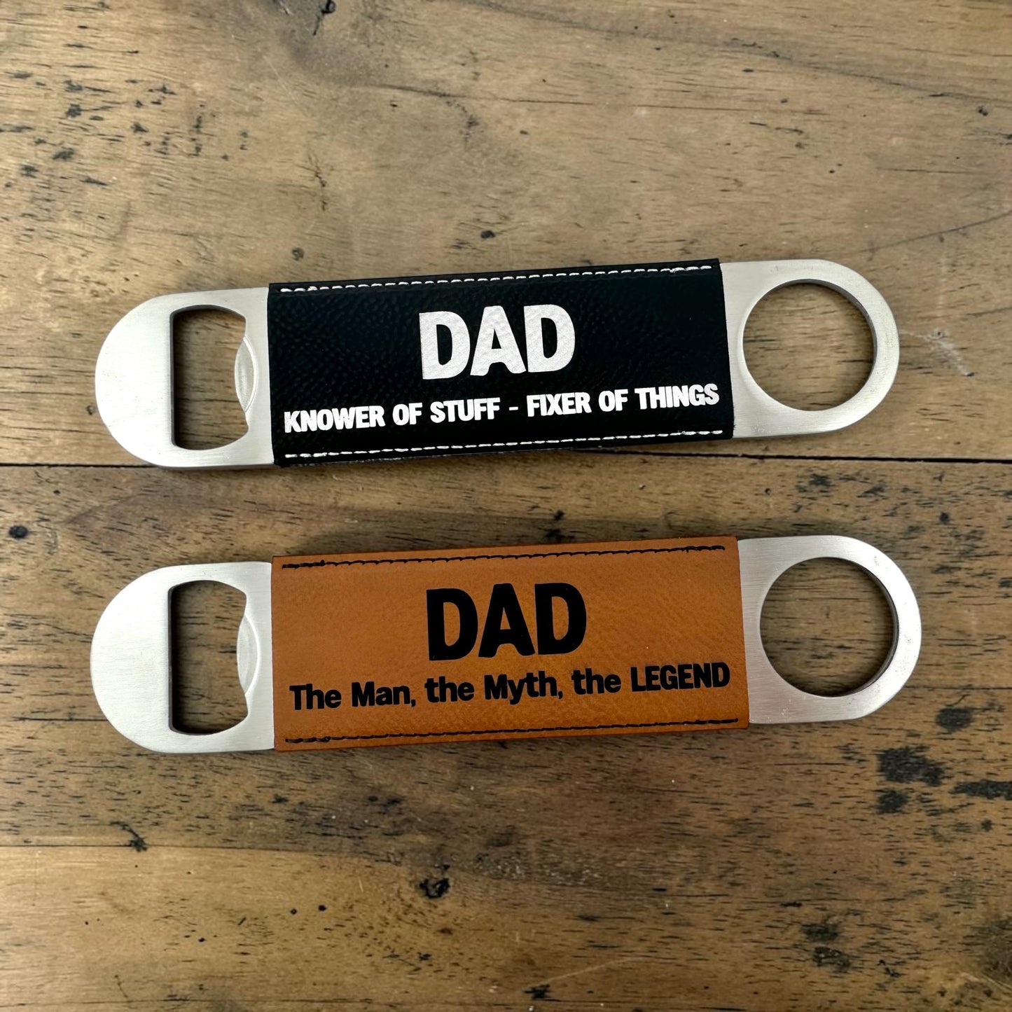 Leatherette Bottle Opener for Dad  Engraved Father's Day Gift  Custom Bottle Opener  Gift for Dad