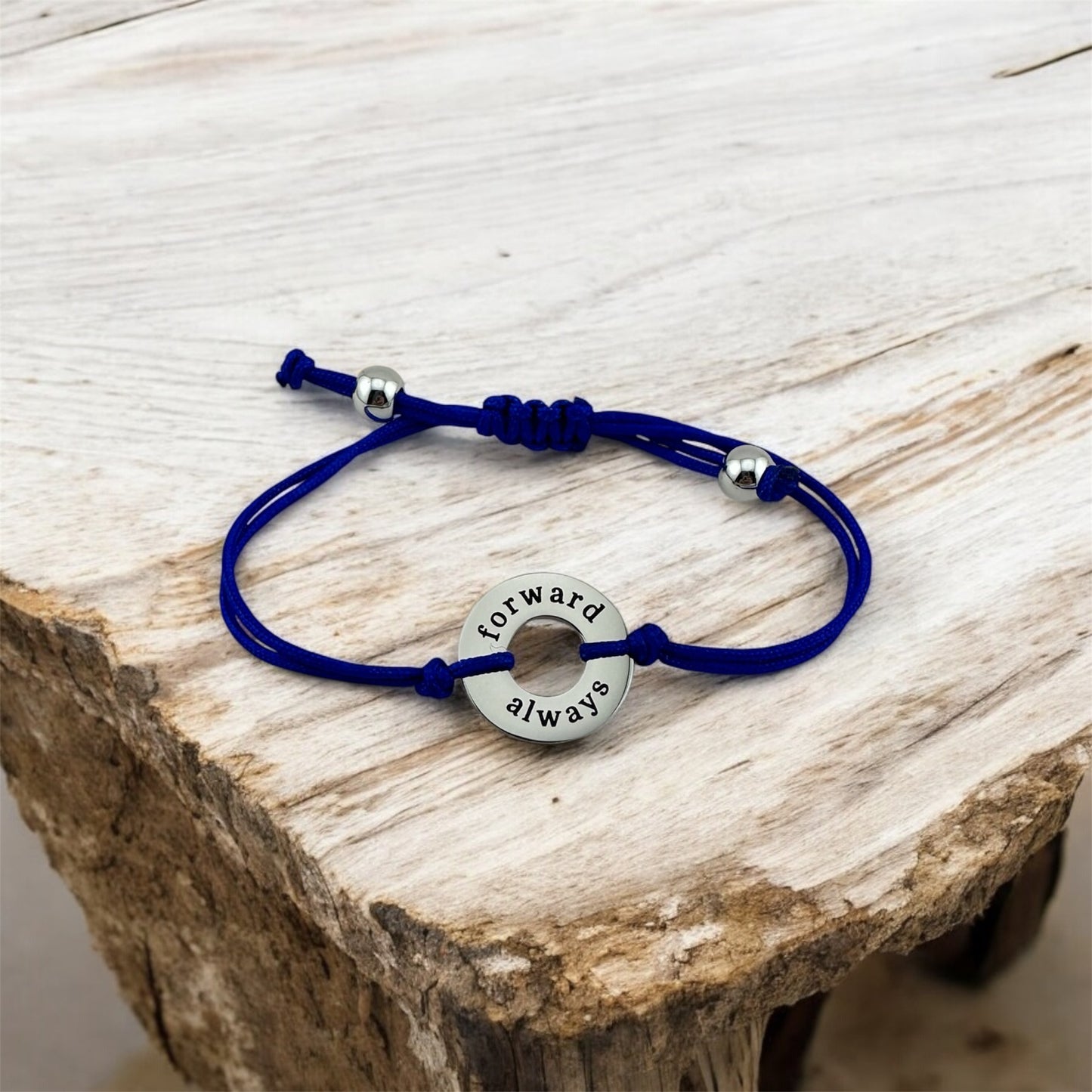 Personalized Washer Bracelet – Custom Engraved Bracelet with Adjustable Cord | Meaningful Gift for Him or Her