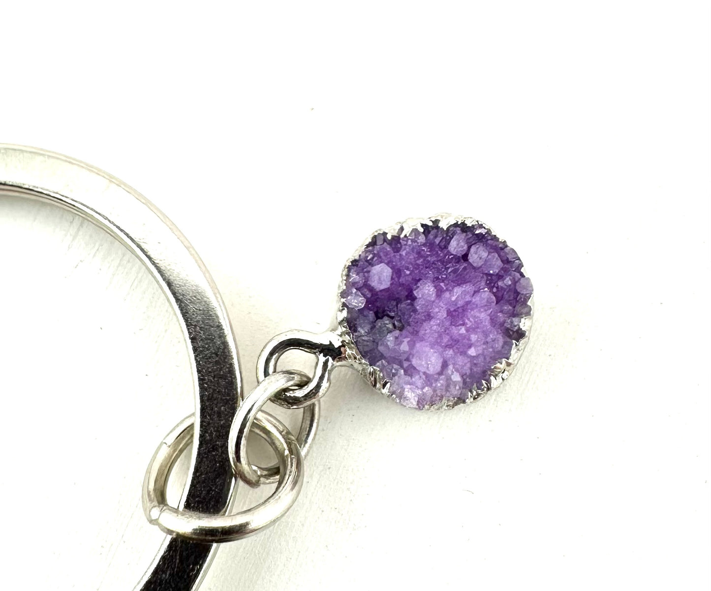 Domestic Violence Awareness Keychain – “You Owe No One Your Silence” Engraved Keychain with purple Charm | Survivor Gift | Healing Reminder.