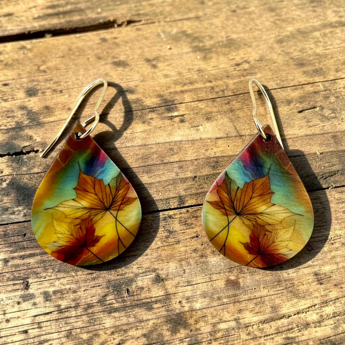 Fall Earrings Wooden Colorful Fall Earrings copy