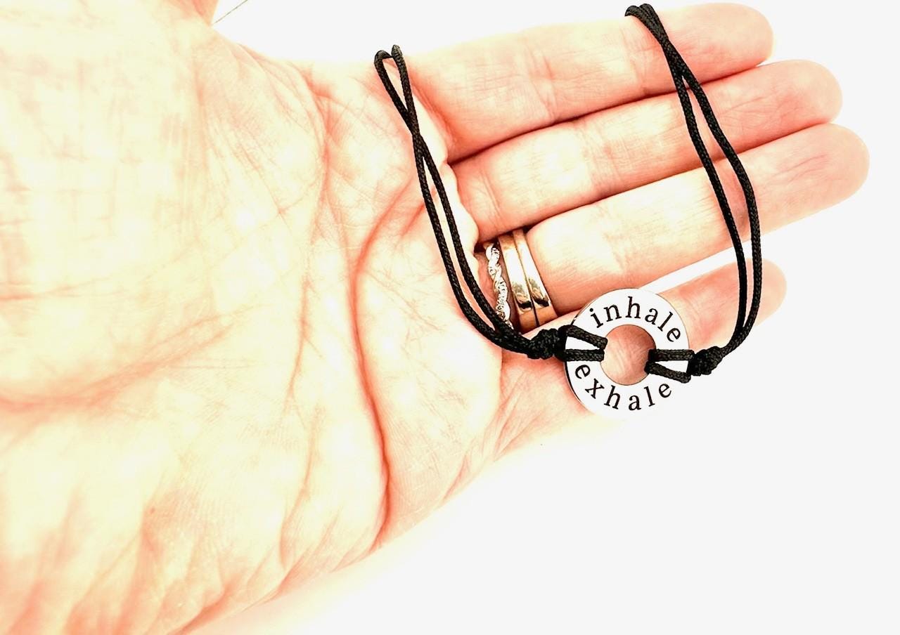 Personalized Washer Bracelet – Custom Engraved Bracelet with Adjustable Cord | Meaningful Gift for Him or Her