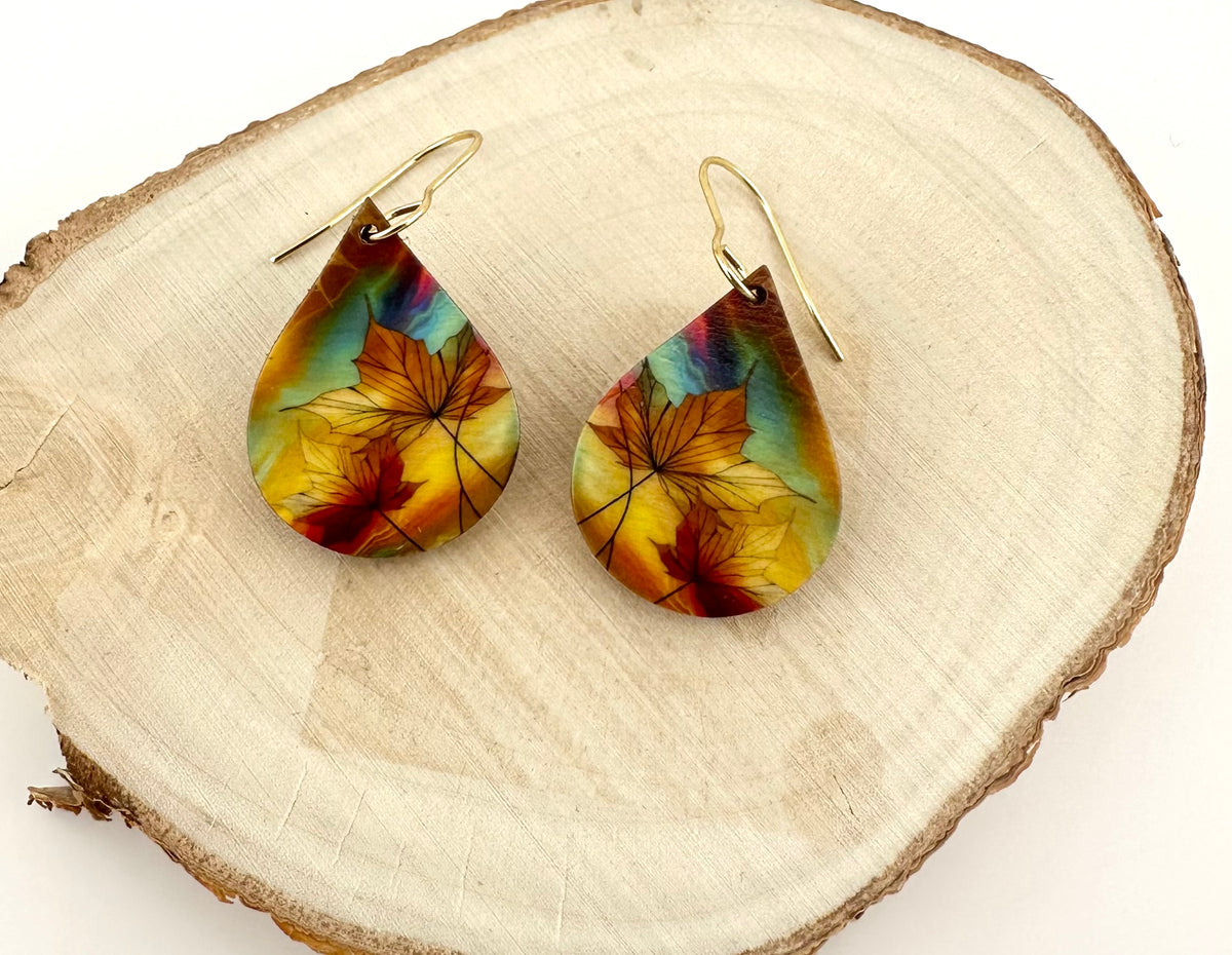 Fall Earrings Wooden Colorful Fall Earrings copy
