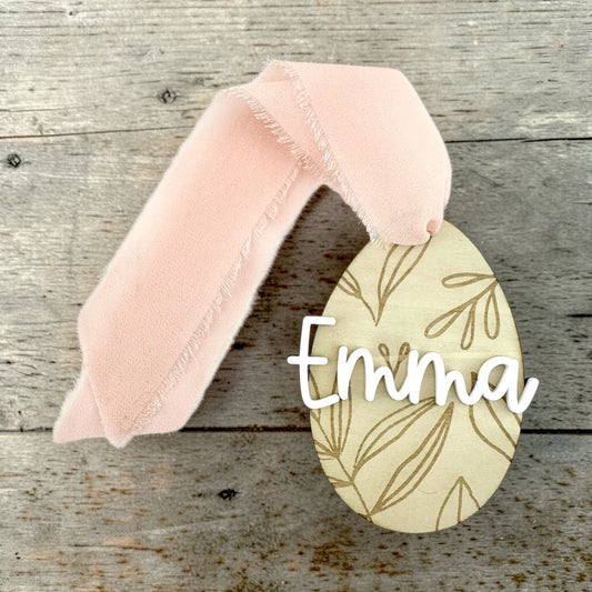 Personalized Easter Basket Tag.