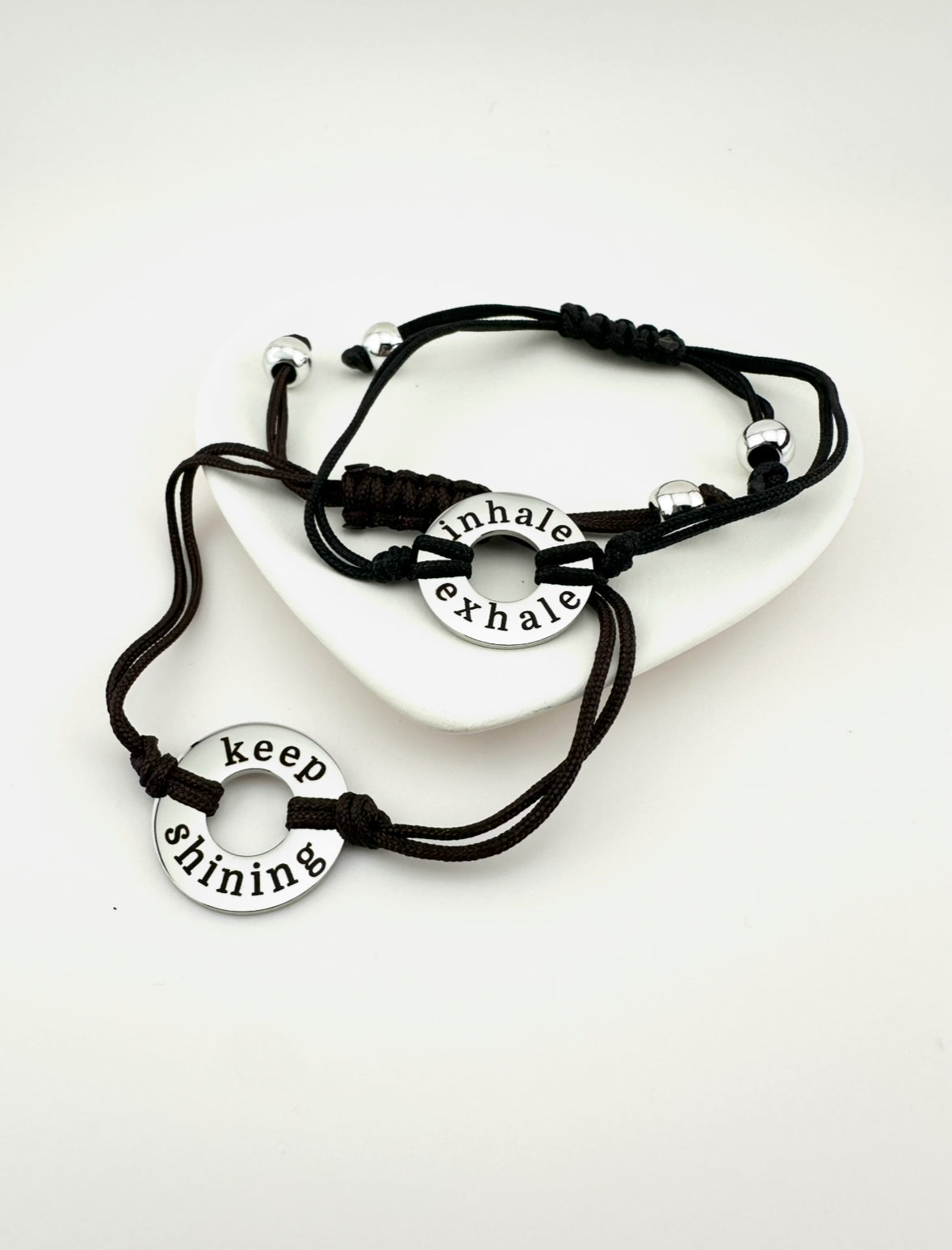 Personalized Washer Bracelet – Custom Engraved Bracelet with Adjustable Cord | Meaningful Gift for Him or Her