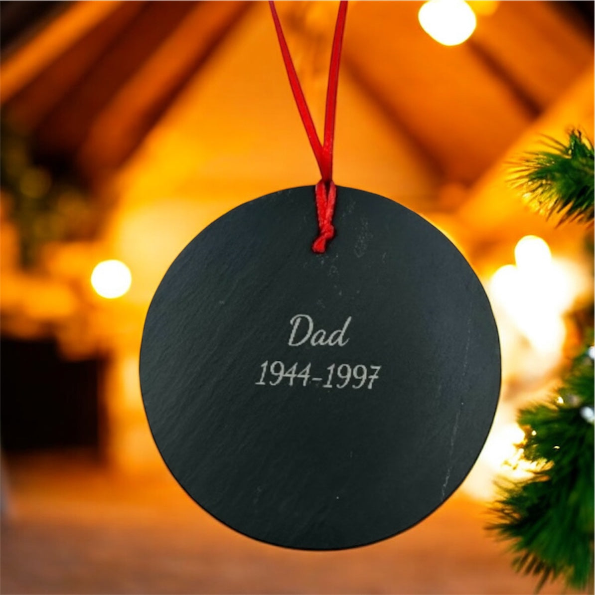 Memorial Cardinal Ornament • Personalized Engraved Keepsake • “Because Someone We Love Is In Heaven” Christmas Ornament Gift Boxed