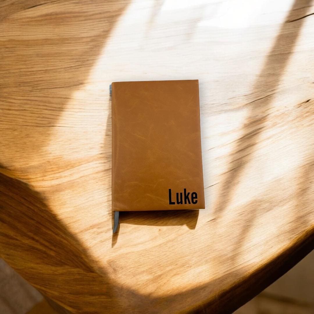 Personalized Leatherette Notebook, Custom Name Journal, Engraved  Leatherette Diary, Gift for Writers, Students, Teachers, Coworkers, Friend